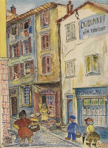 DAVID BURLIUK Antibes, Rue de Picasso.